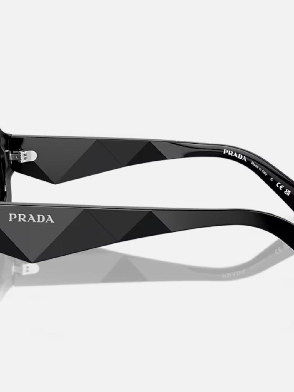 Prada Black Rectangular Sunglasses - Picture 4 of 9